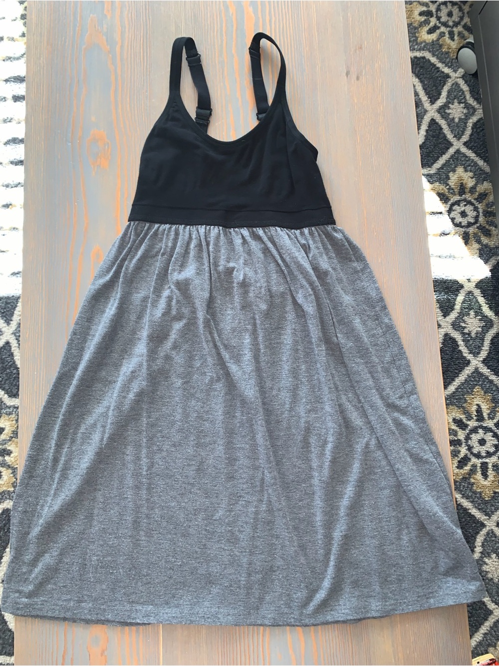 Women’s Gilligan & O'Malley Black & Gray Sleep Dress